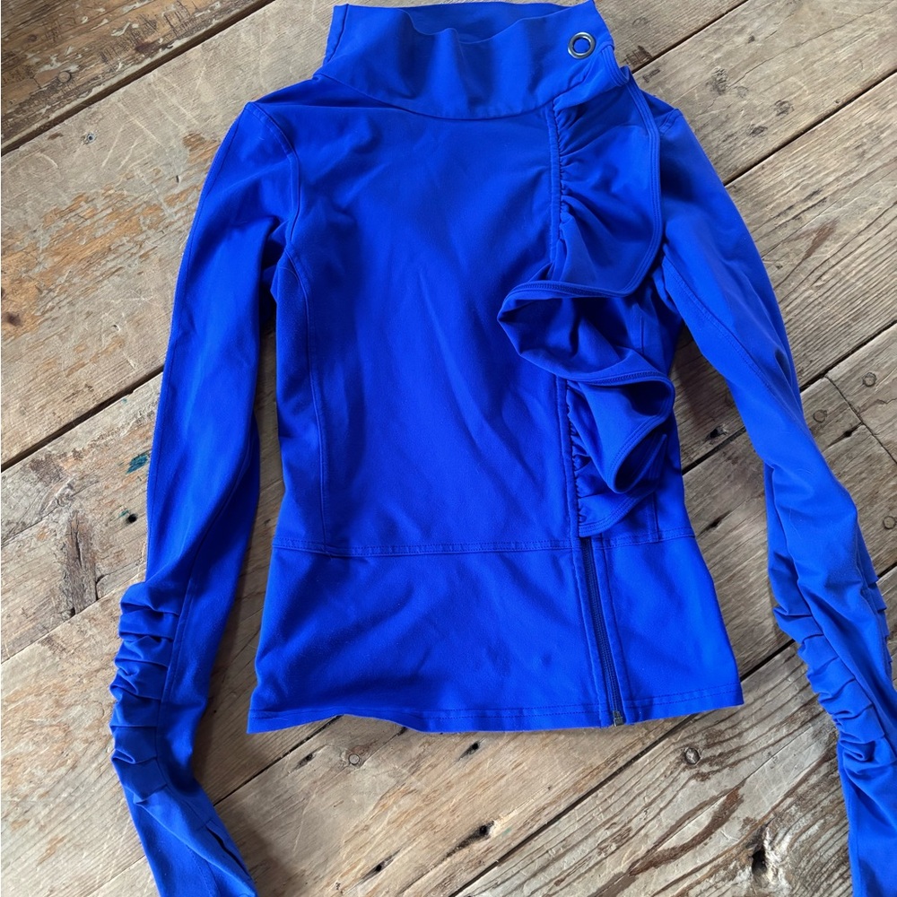Karma Royal Blue Ruffled Sweatshirt